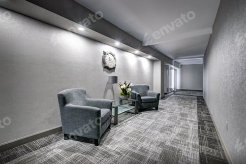 Preview: Hotel Room Interior In Scandinavian Style