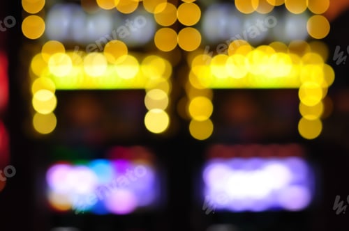 Preview: Blur Focus In Casino. Abstract Background In Vegas Nevada. Blur Background.