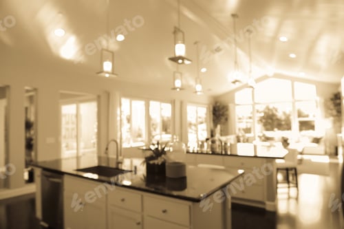 Preview: Blurred Luxurious Interior, Abstract Blur Background For Web Design