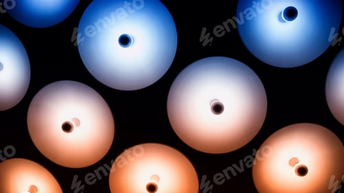 Preview: Vibrant Light Fixtures In Blue And Red Colours