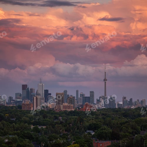 Preview: Beautiful Sunrise Over Toronto'S Skyline