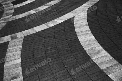 Preview: Play Of Patterns And Lines Cool Abstract Play Of Pavement Around Toronto, Ontario, Canada.