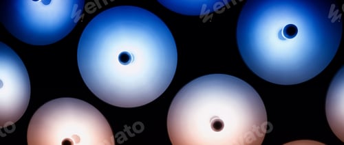 Preview: Vibrant Light Fixtures In Blue And Red Colours