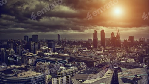 Preview: Dramatic Skyline Of London From St. Paul'S Cathedral. London, Uk.
