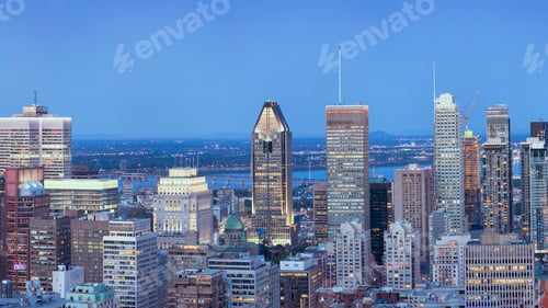 Preview: Montreal'S Night Skyline, The View From Mont Royal.