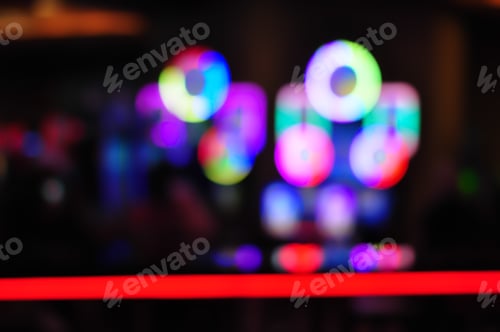 Preview: Blur Focus In Casino. Abstract Background In Vegas Nevada. Blurred Background.