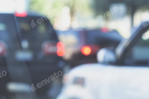 Preview: Traffic Blur Background. Vintage Style.