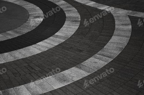 Preview: Play Of Patterns And Lines Cool Abstract Play Of Pavement Around Toronto, Ontario, Canada.