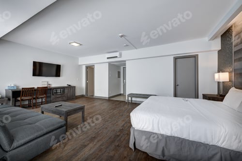 Preview: Hotel Room Interior In Scandinavian Style