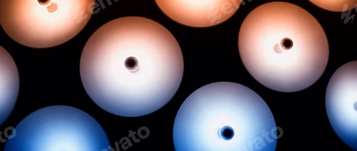 Preview: Vibrant Light Fixtures In Blue And Red Colours