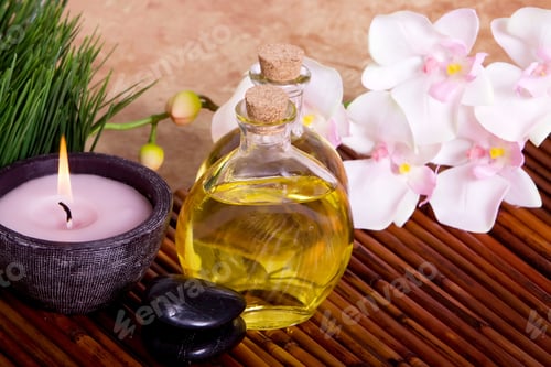 Preview: Body Care Items On Bamboo Mat