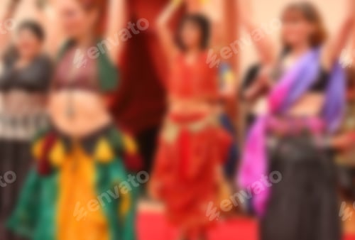 Preview: Belly Dancers At Festival Blur Background