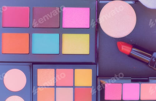 Preview: Colorful Cosmetic Pigment Palettes, Shallow Dof