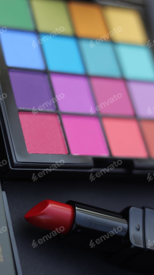 Preview: Lipstick And Colorful Cosmetic Pigments