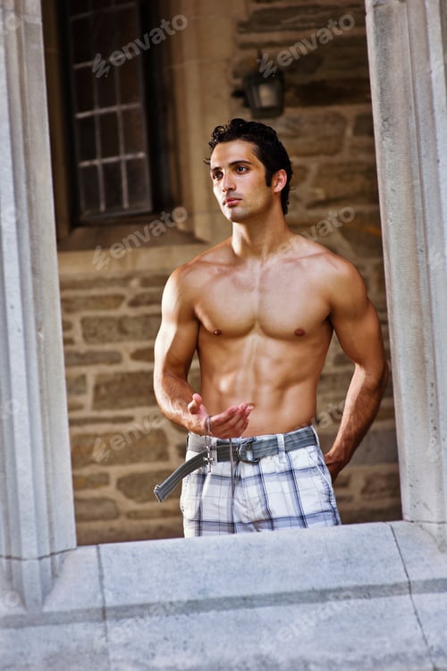 Preview: Looking For Light. Young Handsome, Sexy American Guy, Shirtless, Half Naked, Showing Strong