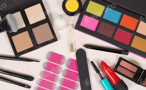 Preview: Cosmetics On Paper Background