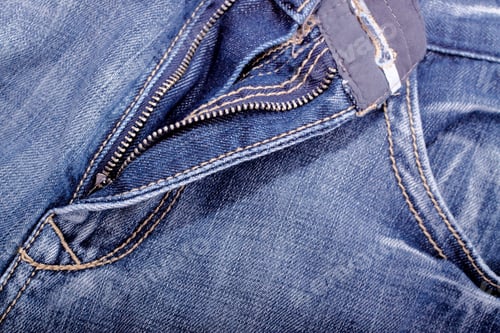 Preview: Blue Jean Pants Close Up Shot In Studio
