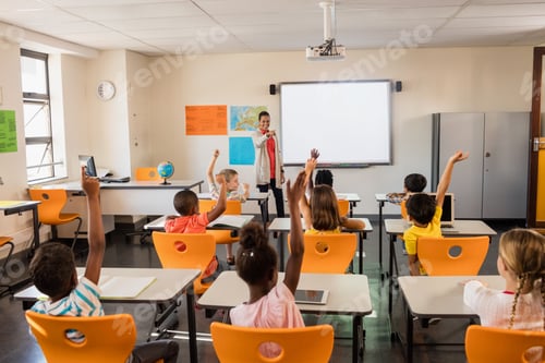 Preview: Teacher Giving Lesson To Her Students At School
