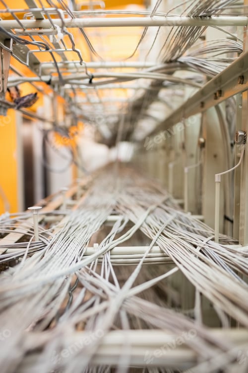 Preview: Close-Up Of Cable And Wires In Server Locker In Server Room