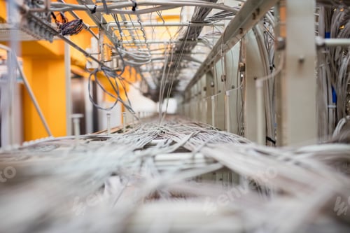 Preview: Close-Up Of Cable And Wires In Server Locker In Server Room