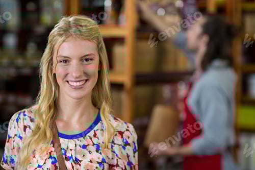 Preview: Portrait Of Smiling Woman In Supermarket