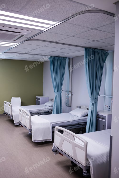 Preview: View Of Empty Hospital Beds In Ward Of Hospital