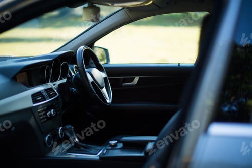 Preview: Empty Front Seats And Dashboard In Car