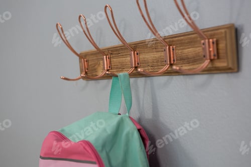 Preview: Close-Up Of Schoolbag Hanging On Hook