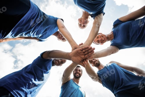 Preview: Fit People With Hands Stacked In The Bootcamp