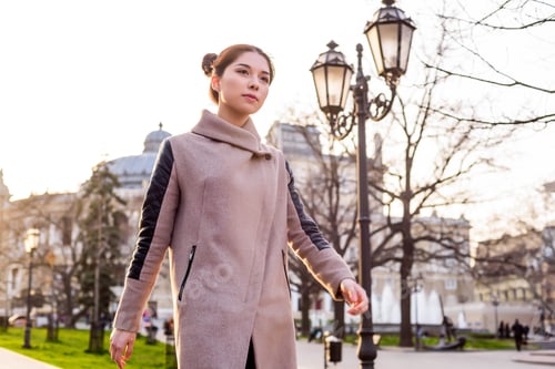 Preview: Beautiful Asian Female On The Street. Woman In City