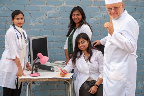 Preview: Attractive Young Indian College Students Study Abroad At Prestigious Institute. Successful Girls In