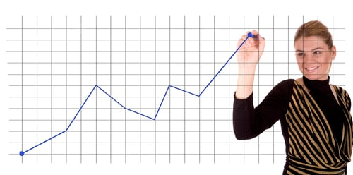 Preview: Businesswoman Drawing A Graph.