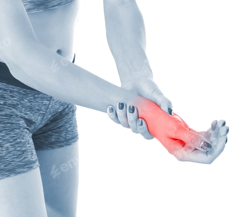 Visualização: Pain In The Wrist. Massage Of Female Wrist