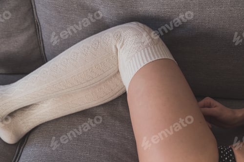 Preview: Beautiful Healthy Body Of A Young Attractive Woman. Concept Of Sensuality And Seduction.