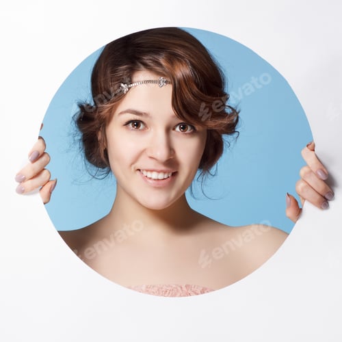 Preview: Fashion Portrait Of Beautiful Young Woman. Face Of A Beautiful Young Woman
