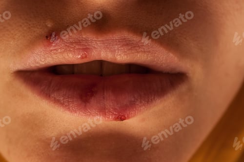 Preview: Herpes On The Lips Of A Young Girl.