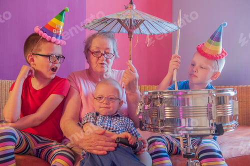 Preview: Senior Woman With Little Grandson