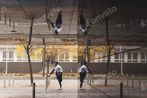 Preview: Portrait Of A Young Handsome Indian Man Posing In An Urban Context