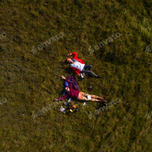 Preview: Happy Girls Lying On The Grass