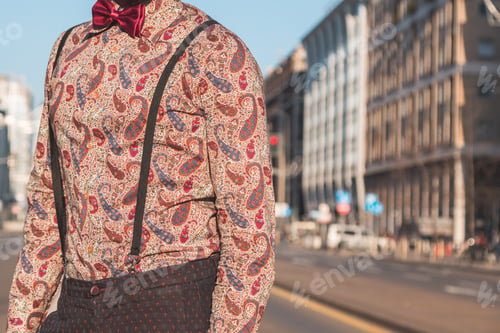 Preview: Detail Of An Indian Young Handsome Man Posing In An Urban Context