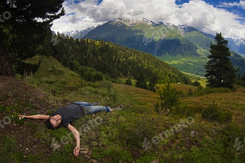 Preview: Young Happy Woman In The Mountains In Svanetia, Georgia