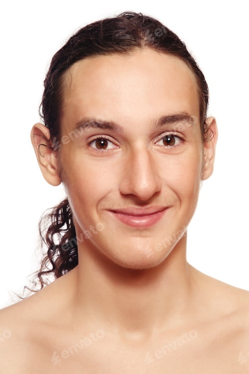 Preview: Portrait Of Young Handsome Smiling Guy On White Background