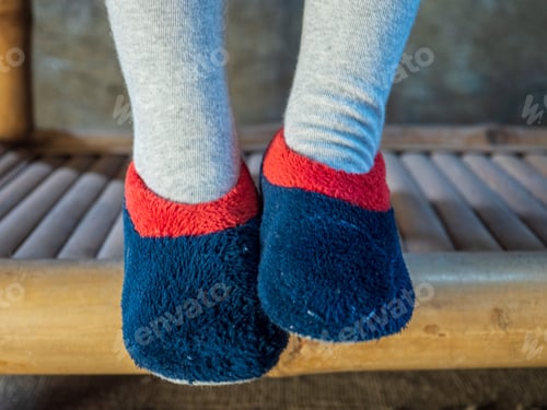 Preview: Funny Blond Kid In Gray Clothes Show His Legs