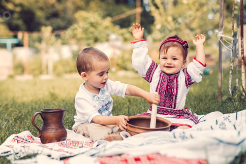 Preview: Two Lovely Children On A Picnic