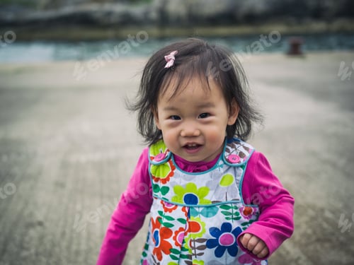 Preview: Baby Girl Playing Outside,Northern Ireland