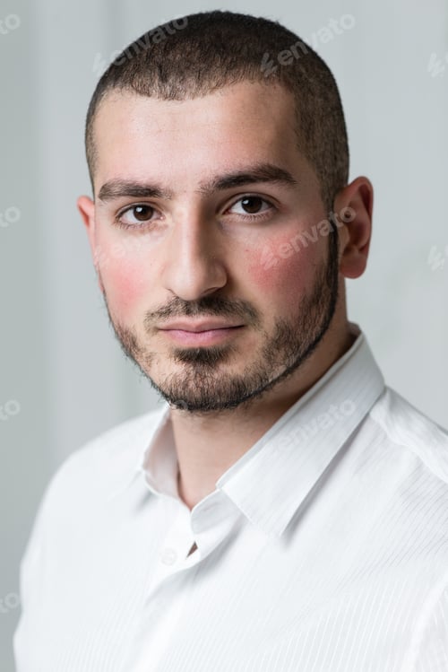 Preview: Portrait Of A Handsome Man In A White Shirt
