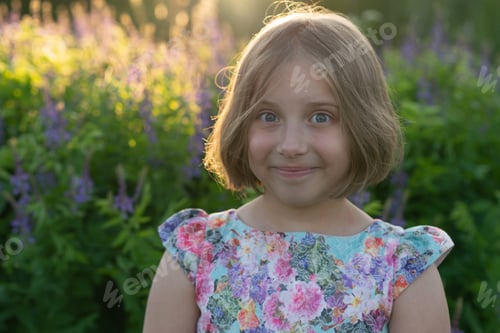 Preview: Portrait Of Summer Girl In Summer In A Field