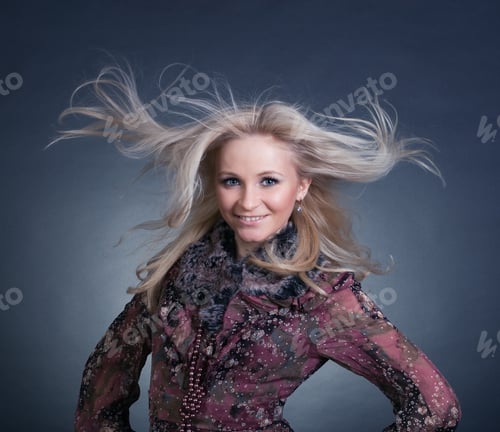 Preview: Photo Of Beautiful Woman With Magnificent Hair. Fashion Photos.