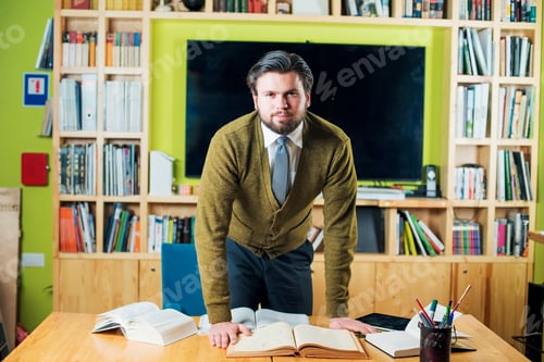 Preview: Male Student Studying In Library