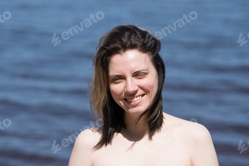 Preview: Portrait Of A Young Beautiful Girl Near The Sea